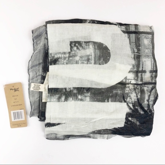 Michael Stars Las Angeles Skyline Scarf Wrap NWT - Picture 4 of 8